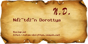 Nátán Dorottya névjegykártya