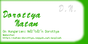 dorottya natan business card